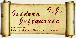 Isidora Jeftanović vizit kartica